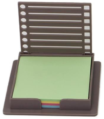 Haftnotizenspenderhalter, Desktop-Haftnotizen-Organizer, kompakter Haftnotizhalter, Haftnotizhalter mit Schablone, Auto-Notizhalter