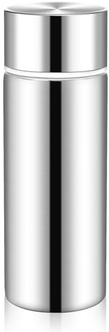 Dualshine Mini borraccia termica da 122 ml, in acciaio inox, mantiene le bevande fredde e calde per il pranzo o per il caffè (argento)