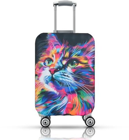 Chostky Reisegepäckabdeckung, elastischer waschbarer & dehnbarer Kofferschutz, Anti-Kratz-Reisekofferabdeckung, genehmigte Reisezubehör-Gepäckabdeckungen für 19-21 Zoll-Gepäck(S)