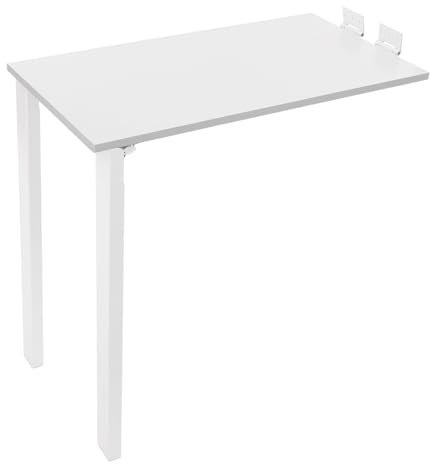HPDTZ Mesa Montada en la Pared, de Comedor Plegable para Cocina, Ahorra Espacio con Capacidad de Carga Estable de hasta 60 kg (Blanco)