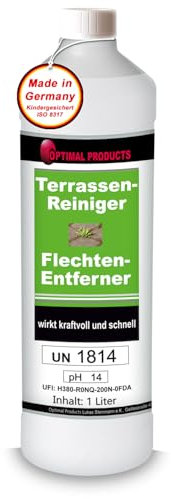 Optimal Products Flechtenentferner Pflastersteine I Effizienter Ölfleckenentferner für Pflastersteine 1L
