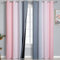 VEHEDE Farbverlauf Ombre Rosa und Grau Verdunklungsvorhänge Schlafzimmer Gardinen mit Ösen, Thermovorhang Kälteschutz Blickdichte, Wohnzimmer Thermo Vorhang gegen Kälte, H 214 x B 132 cm, 2er Set
