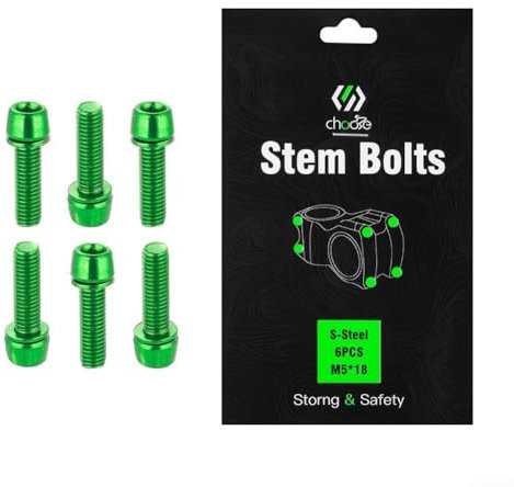 Screw Essentials M5 x 18 Bolzen für eine lange Lebensdauer, Grün, 6 Stück