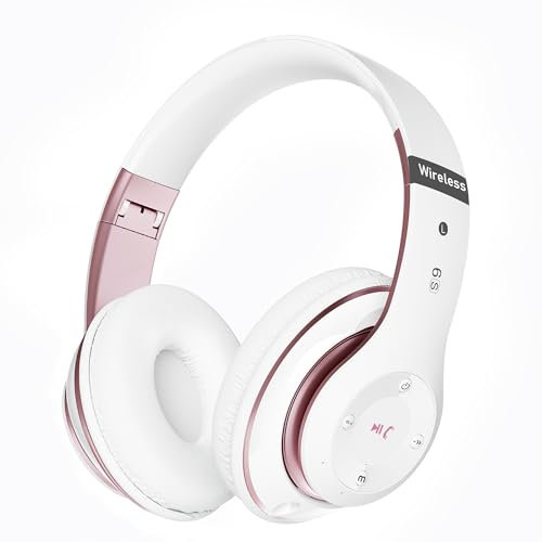 Lankey Sound Kopfhörer Kabellos mit 6 EQ Modi, Kopfhörer Bluetooth, 65 Std Over Ear Kopfhörer Bluetooth mit Eingebautem HD-Mikrofon, FM, SD/TF für Outdoor, Transport, Reisen, Studium