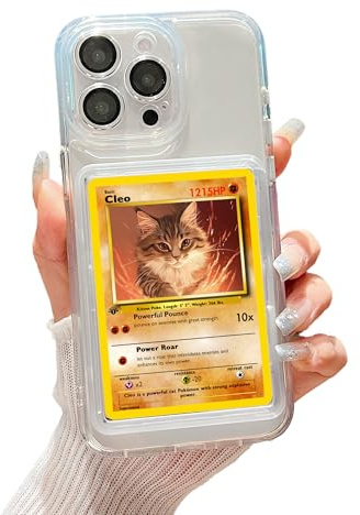 Card/Photo Display Phone Case for iPhone 15 Pro | TCG/Picture Display Top Loaders & Sleeves | Compatible Pokemon Cards, Sports, One Piece, Magic (Icy Clear, iPhone 15 Pro)