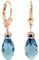 Ohrringe Rosegold Tropfen Markenkristalle 925 Sterling Silber Blau NOBEL SCHMUCK