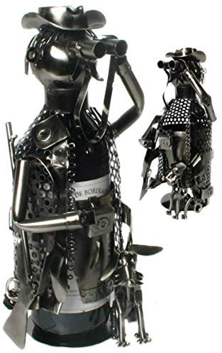 Udo Schmidt Weinflaschenhalter Jäger Flaschenhalter Metall Geschenk Wein Deko Metallflaschenhalter top