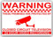 6 x 24hr Monitoring CCTV Video Recording Stickers Ring Doorbell Camera Security Warning Self Adhesive Vinyl Signs 24 Hour 130x87mm C15