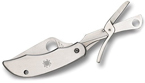 Böker Plus Herren Tasche und Küchenmesser Klinge Cliptool Scissors Spyderco, Silber, STANDARD EU