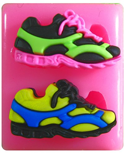 Pair of Running Shoes/Trainers Silicone Mould Mold for Cake Decorating Cake Cupcake Toppers Icing Sugarcraft Tool by Fairie Blessings