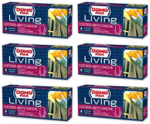 24 Custodie Domopak Living per Abiti e Giacche antipolvere armadi domo pak