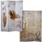 Mendler Biombo divisor doble imagen separé decorativo 3 paneles M68 180 x 120 cm brillante