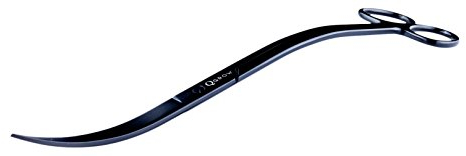 Q-Grow Exzellence hochwertige Aquascaping Wave Aquarium Schere, Edelstahl Pflanzenschere Aquarium schwarz - 25 cm