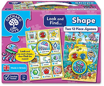 Orchard Toys Look and Find Shape Jigsaw Puzzle - 2 jigsaws in a box