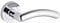 Designer Levers - Medusa Lever on Rose Door Handle - Modern Design - Polished Chrome - 1 Pair - Fixings Included - Interior Use