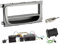 1 DIN Radio Einbauset mit Lenkradfernbedienung für Ford Mondeo 4 (BA7) 2007-2014 Silber