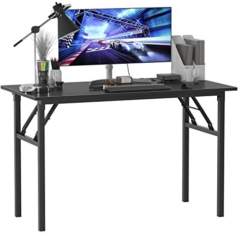 SogesHome Klapptisch Computertisch 120 x 60 x 75 cm PC Tisch Schreibtisch Bürotisch Büroarbeitsplatz für Home Office Verwendung Schreibtisch Esstisch Konferenztisch
