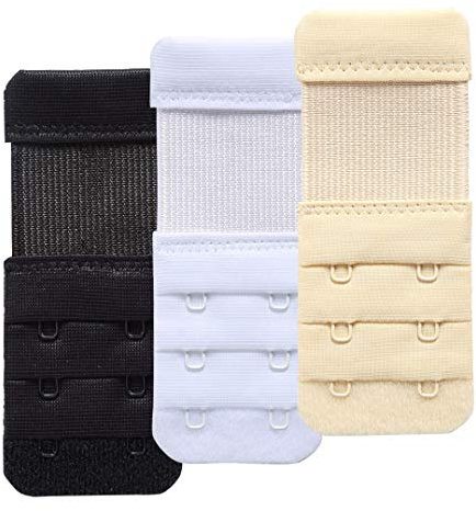 AKAAYUKO Bra Extender 2 Hook Comfortable Women Bra Strap Extension Adjustable, Pack of 3