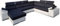All4All Ecksofa mit Schlaffunktion Ariva Pano 334 cm x 264 cm - Wonlandschaft in U-Form - XXL Sofa - Schlafsofa Groß - Schwarz/Weiß - Gewebe mit Kunstleder - Seite Links - Modern 19