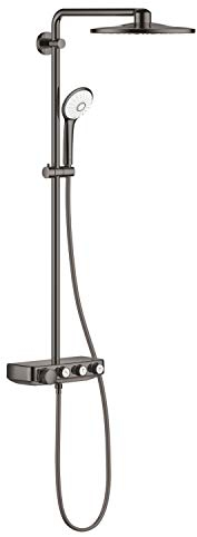 Grohe Système de douche SmartActive 310 multijet THM Duo rond, thermostat intégré, 3 jets anti-calcaire, série Euphoria 59,6 x 31 x 110 cm, couleur graphite brillant (réf. : 26507A00)