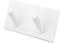 Milti Gancho Adhesivo de Acero Inoxidable Cepillado 304 en Blanco [Rectangular] Toallero de Diseño sin taladro para su Baño o Cocina, No volver a taladrar, Adhesivo 3M