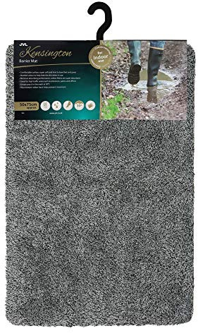 JVL Kensington Barrier Door Mat, Grey, 50 x 75cm