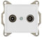 SOLERA 42998 Toma Intermedia DE SEÑAL para TV Y Radio DE EMPOTRAR Blanco S.Europa, Multicolor