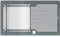 Teka Diamond RS15 1C 1E 86 - Fregadero Encastrado de 50 cm, Urban Colors Edition, SilentSmart, Desagüe Automático Cuadrado, Tapa decorativa, Color Stone Grey