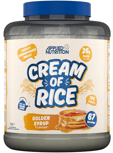 Applied Nutrition Cream of Rice, Hochwertiges Kohlenhydrat-Ergänzungsmittel | Snacks, leicht verdaulich, wenig Zucker,& Fett, vegan 2kg, Golden Syrup