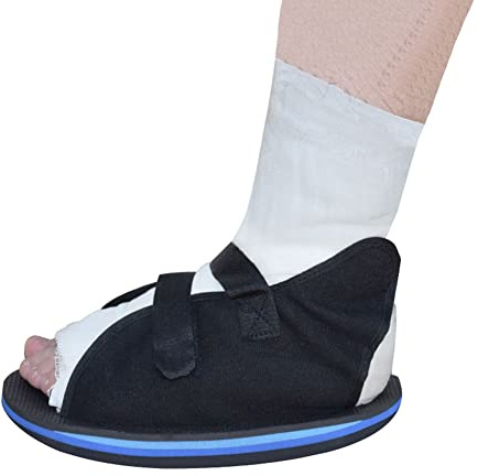 Medical Post Op Shoe Plaster Cast Shoe Surgery Open Toe Gypsum Shoe Surgical Rehabilitation Shoes for Men Women, fits Either Left or Right Foot,1PC