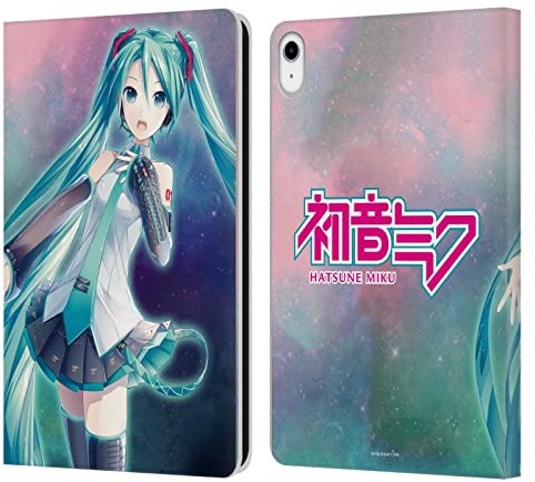 Head Case Designs Offizielle Hatsune Miku Nebel Grafiken Leder Brieftaschen Handyhülle Hülle Huelle kompatibel mit Apple iPad 10.9 (2022)