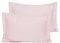 Cotton Light Pink Standard Percale Pillow Cases 2 Pack, 100% Long Staple Combed Cotton Oxford Pillow Cover, Plain Weave Oxford Pillow Case 50 x 75cm (Cooling Pillowcases) - Pizuna