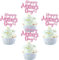 24 Stück Happy Mother's Day Cupcake Toppers Glitter Nummer 1 Mutter Liebe Herz Beste Mutter Cupcake Picks für Frauen Geburtstag Glückliche Mutter Tag Thema Party Kuchen Dekorationen Zubehör Rosa