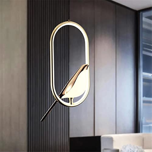Winlams Kronleuchter Vogel Lampe Moderne Luxus Schlafzimmer Nachttisch Kronleuchter Nordic Kreativ Wohnzimmer Restaurant Bar Mode Atmosphäre Pie Form Beleuchtung Galvanotechnik Lampen (White Light)