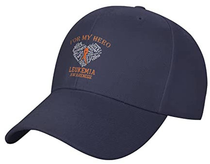 KJHBVND Unisex Baseballkappe Leukemia-Bewusstsein Herren Damen Verstellbare Papa Mütze, marineblau, One size