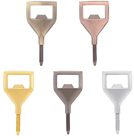UNICRAFTALE 5 Stk 5 Farben Zinklegierung Rotwein Bier Flasche Korkenzieher Öffner Griff Zubehör Metall Flaschenöffner Einsätze Kit Bieröffner Mit Gewinde Hardware Für Party DIY Handgefertigte Projekte