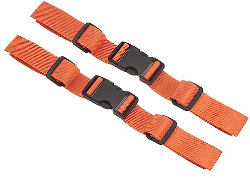 PATIKIL Rucksack Brustriemen 2 Pack Polyester Gurtband Einstellbar Ersatz Riemen mit Schnellverschluss Schnalle für Tasche Draußen Wandern Radfahren Orange
