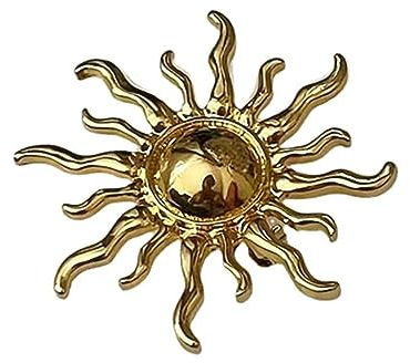 YAHOYA Mode Soleil Mental Rétro Femmes Broche Pin Tournesol Accessoires Bijoux pour Lady Gold Couleur Broches Pins Vintage Vêtements Cadeau
