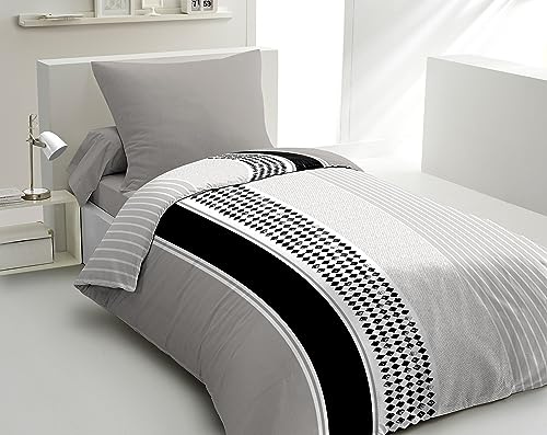 Home Linge Passion Bettwäsche Mimosa, 140 x 200 cm, Schwarz