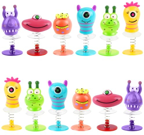 Wishstar 12 Stück Monster Springspielzeuge,Partygeschenke für Kinder,Springendes Monster,Monster Party Deko,Partygeschenke für Kinder, Spielzeug, Geburtstagsgeschenke(6 Farben)