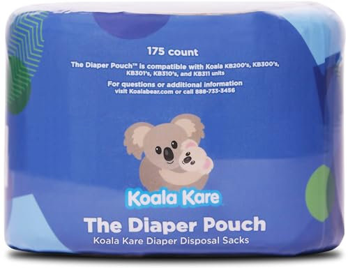 Koala Kare The Diaper Pouch™ Windelentsorgungssäcke für Koala-Baby-Wickelstationen, 175 Säcke pro Kartusche, Modell KB160-X6 (6 Patronen)