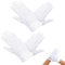 SWYSGS Baumwollhandschuhe, weich, 2 Paar, L, Dermatest: Sehr gut, 100% Baumwolle, Jersey Handschuhe, Perfekte Passform, Weiß