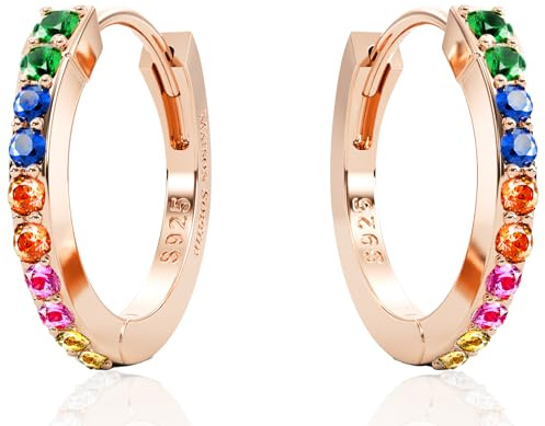 Maison Sophie ® Ohrringe Silber 925 Creolen Roségold | Wasserfester Schmuck Damen | Mehrfach vergoldet mit 18k für lange Haltbarkeit | Recyceltes Silber | Edles Geschenk