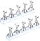 Acrylic Nail Art Practice Stands Magnetic Nail Tips Holders Training Fingernail Display Stands 2 Sets (Silver)