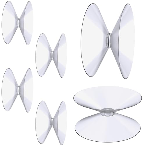 flintronic Ventosa de doble cara, Ventosas Furgoneta Camper, ventosa transparente sin ganchos, Ventosas parasol coche para Baño,Armario,Ventana,6 Piezas(tamaño 40 mm)