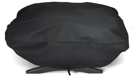 XHDZSW Grillabdeckung, BBQ Grillabdeckung, Wasserdicht Staubdicht Gasgrills Abdeckhaube, Tisch Gasgrill Abdeckung, Gasgrill Zubehör Für 7110 Q100 / Q1000 Series (Schwarz)