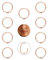 CASSIECA 9stk 16G Nasenpiercing Ring 316L Chirurgenstahl Nasenring Nostril Piercing Septum Ring Hoop Helix Conch Piercing Rosa Gold Clicker Knorpelohrring Lippenring 8mm