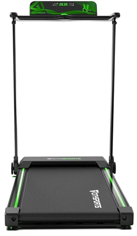 CITYSPORTS Laufband,Klappbares Laufband mit Armlehnen,Motorisiertes Laufband,Heim-Laufband,Geschwindigkeit 1-12KM/H (green)