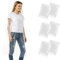 Koqit 6 Stück Unisex Regenponcho mit Kaputze, Poncho Regenmäntel Wasserdicht Regenjacken,Regencape Einmal Einweg für Festivals, Fahrrad Fahren - Transparent, Weiß