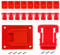 MXASLKMZ 20pcs Tool Holders Battery Holders Mount for Milwaukee M18 18V Battery Drill Tool Red 10pcs tool holders and 10pcs battery holders with and 70 Screws for Power Tool